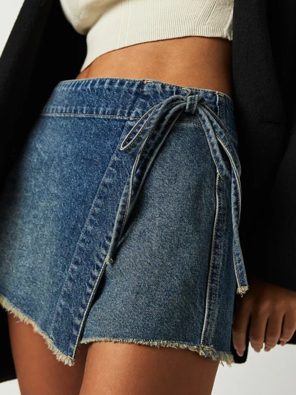 Free People Emmy Skort Misty Blue